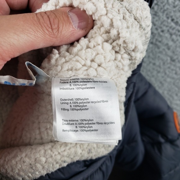 Save The Duck Ultra Light Puffer Jacket Youth 14 Navy Blue Pockets Full Zip - Picture 7 of 8